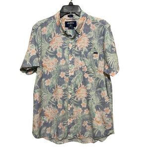 Chubbies Hawaiian Floral Print Short Sleeve Button Down Shirt Mens Medium Aloha